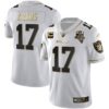 Raiders Inaugural Season Patch Gold & Split – All Stitched – White Gold – Davante Adams Jersey