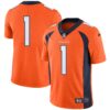 Denver Broncos Vapor Jersey – All Stitched – Orange – #1 Team Jersey