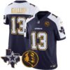Cowboys Texas & John Madden Patch Gold Trim Vapor Jersey – All Stitched – Navy Alternate – Michael Gallup Jersey