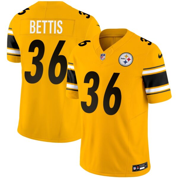 Steelers Vapor Limited Jersey – All Stitched – Gold – Jerome Bettis Jersey