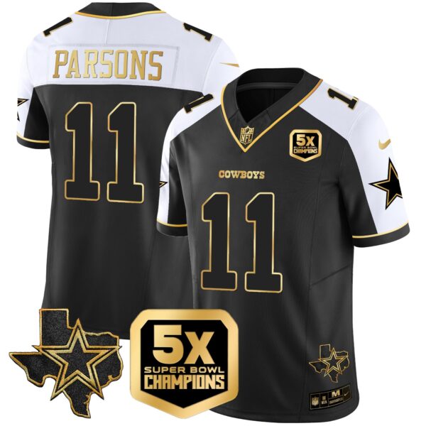 Cowboys 5x Super Bowl Champions Vapor Limited Jersey – All Stitched – Alternate – Micah Parsons Jersey