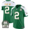 Eagles Jerome Brown Patch Kelly Green Gold Trim Jersey – All Stitched – Kelly Alternate – Darius Slay Jr. Jersey