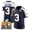 Denver Broncos Super Bowl 50 Patch Vapor Jersey – All Stitched – Navy Alternate – Russell Wilson Jersey