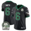 Eagles Jerome Brown Retired Patch Gold & Kelly Jersey – All Stitched – Kelly Black – DeVonta Smith Jersey
