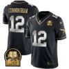 Eagles Jerome Brown Retired Patch Gold & Kelly Jersey – All Stitched – Black Limited – Randall Cunningham Jersey