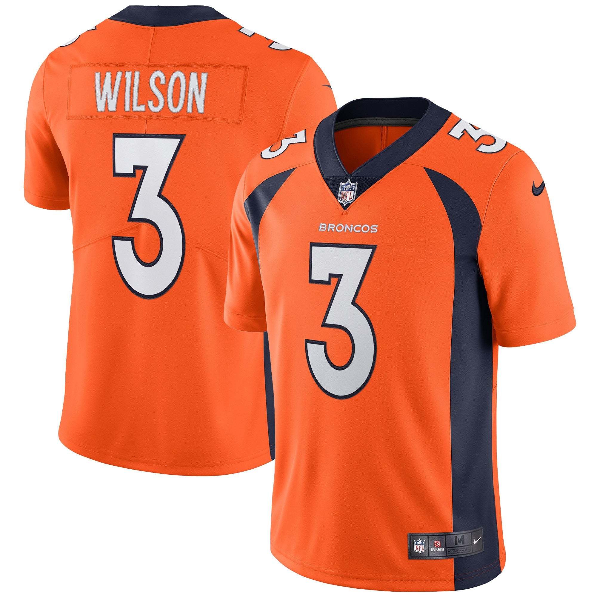 Denver Broncos Vapor Jersey – All Stitched – Orange – Russell Wilson Jersey