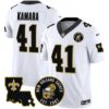 Saints EST. 1967 Patch Vapor Jersey – All Stitched – White – Alvin Kamara Jersey