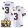 Denver Broncos Super Bowl 50 Patch Vapor Jersey – All Stitched – White – Russell Wilson Jersey