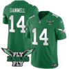 Fly Eagles Fly Patch Throwback Kelly Green Vapor Jersey – All Stitched – Kelly Green – Kenneth Gainwell Jersey