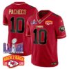 Chiefs Super Bowl LVIII & Back 2 Back Patch Vapor Jersey – All Stitched – Red Special – Isiah Pacheco Jersey