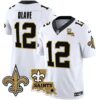Saints Vapor Limited Jersey – New Orleans Patch – All Stitched – White – Chris Olave Jersey