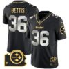 Steelers Home Patch Gold Vapor Jersey – All Stitched – Black Limited – Jerome Bettis Jersey