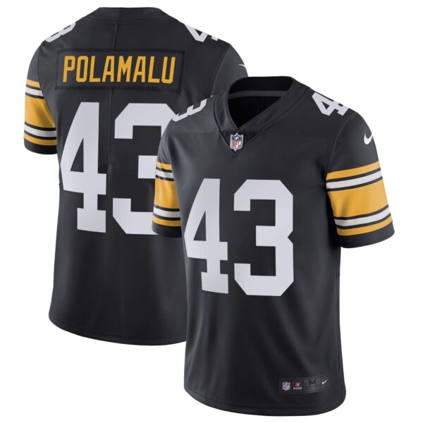 Steelers Alternate Vapor Untouchable Limited – Black – All Stitched – Alternate Vapor – Troy Polamalu Jersey