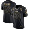 Raiders Inaugural Season Patch Gold & Split – All Stitched – Black Gold – Darren Waller Jersey