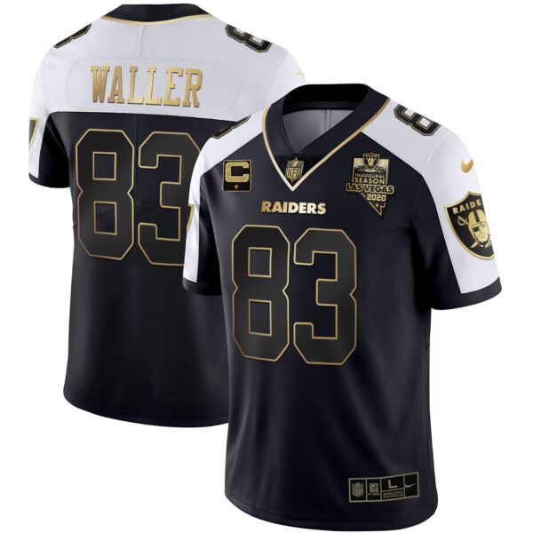 Raiders Inaugural Season Patch Gold & Split – All Stitched – Alternate – Darren Waller Jersey
