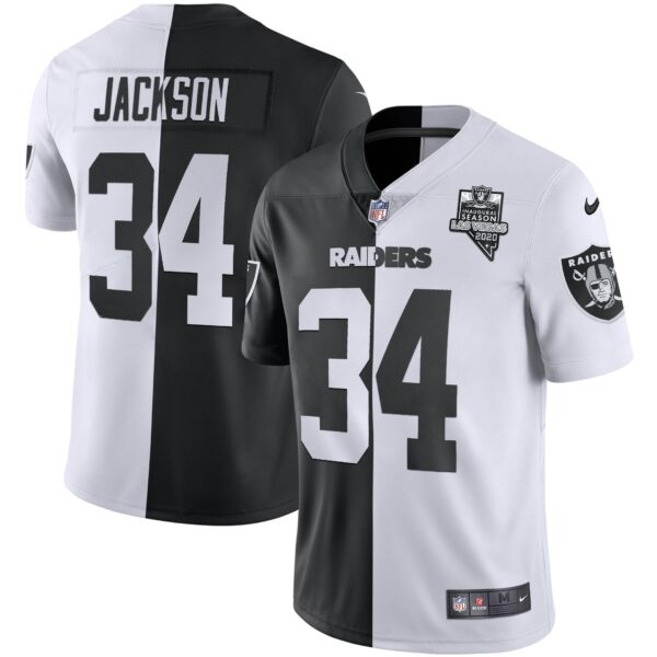 Raiders Inaugural Season Patch Gold & Split – All Stitched – Split – Bo Jackson Jersey