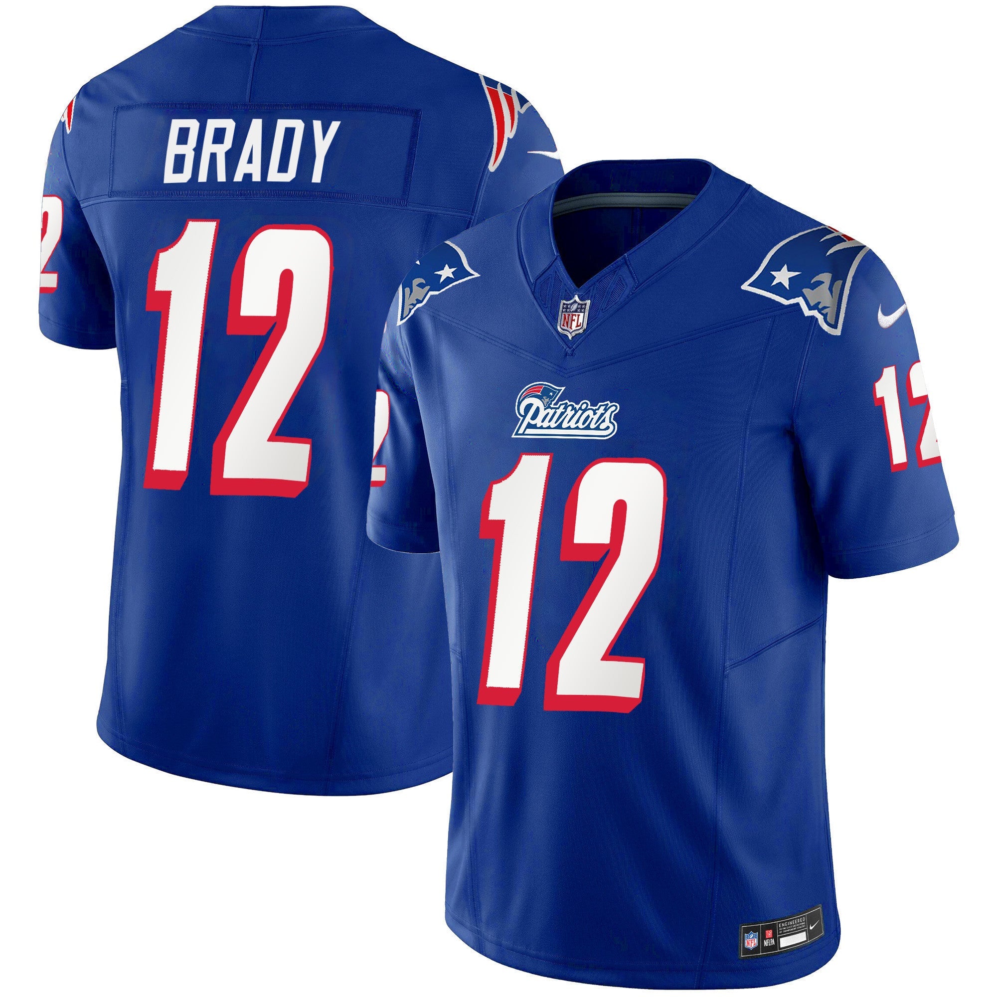 Patriots 1996 Throwback Limited Vapor Jersey – All Stitched – Royal – Tom Brady Jersey