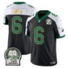 Eagles Jerome Brown Patch Kelly Green Gold Trim Jersey – All Stitched – Black Alternate – DeVonta Smith Jersey