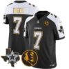 Cowboys Texas & John Madden Patch Gold Trim Vapor Jersey – All Stitched – Black Alternate – Trevon Diggs Jersey