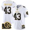 Steelers Home Patch Gold Vapor Jersey – All Stitched – White Gold – Troy Polamalu Jersey