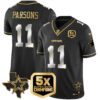 Cowboys 5x Super Bowl Champions Vapor Limited Jersey – All Stitched – Black Limited – Micah Parsons Jersey
