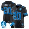 Detroit Lions 2024 Michigan & 90th Year Patch Vapor Jersey – All Stitched – Black – Barry Sanders Jersey
