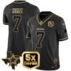 Cowboys 5x Super Bowl Champions Vapor Limited Jersey – All Stitched – Black Gold – Trevon Diggs Jersey