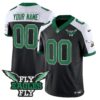 Fly Eagles Fly Patch Throwback Kelly Green Vapor Custom Jersey – All Stitched – Black Alternate Jersey