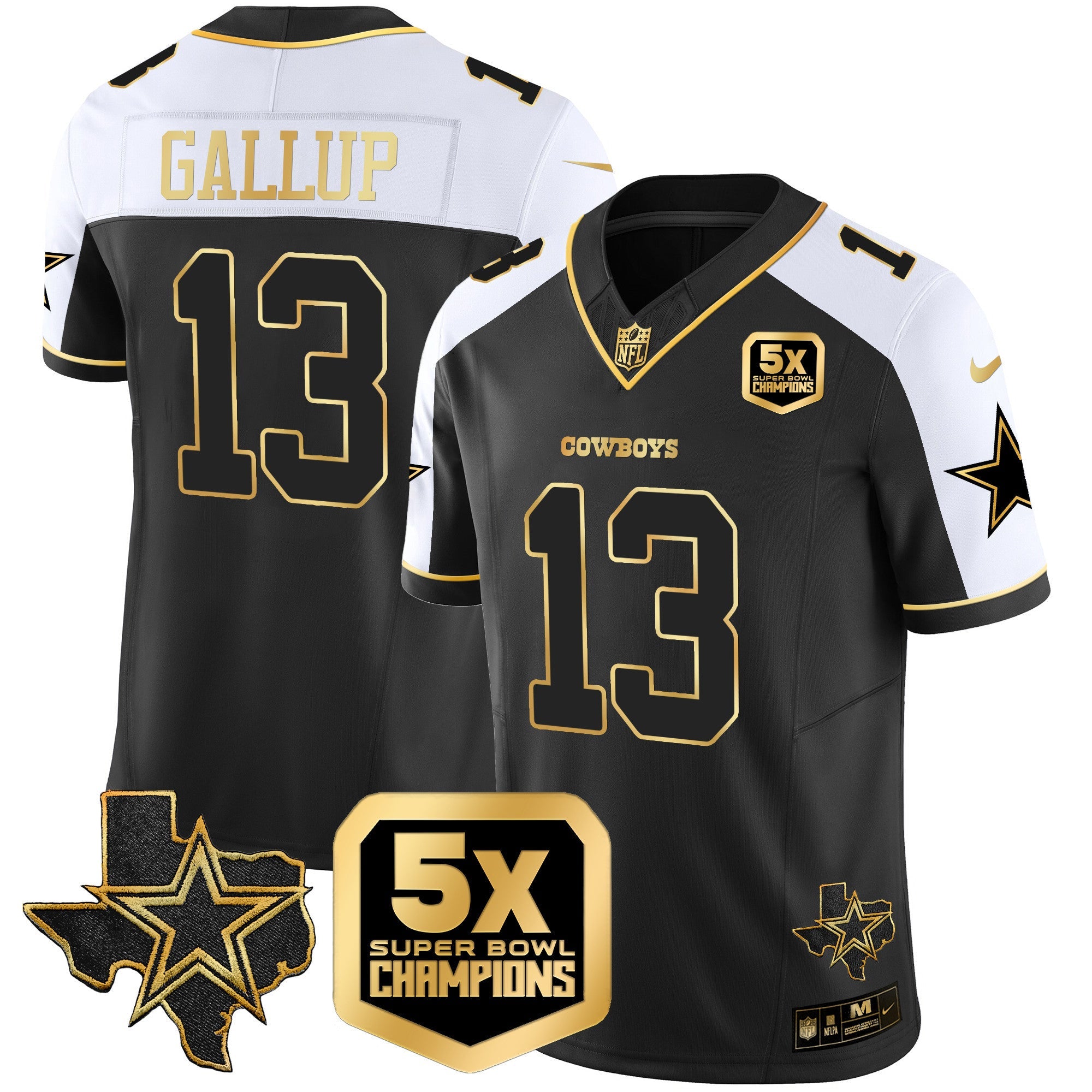 Cowboys 5x Super Bowl Champions Vapor Limited Jersey – All Stitched – Alternate – Michael Gallup Jersey