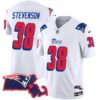 Patriots 1996 Throwback State Patch Vapor Jersey – All Stitched – White – Rhamondre Stevenson Jersey