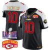 Chiefs Super Bowl LVIII & Back 2 Back Patch Vapor Jersey – All Stitched – Black Alternate – Isiah Pacheco Jersey