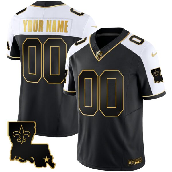 Saints 1987 Legacy Gold Vapor Custom Jersey – All Stitched – Alternate Jersey