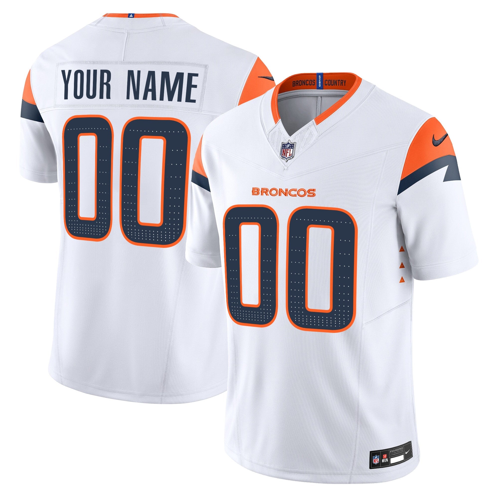 Denver Broncos 2024 Vapor Limited Custom Jersey – All Stitched – White Jersey