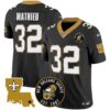 Saints EST. 1967 Patch Vapor Jersey – All Stitched – Black – Tyrann Mathieu Jersey