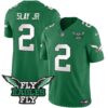 Fly Eagles Fly Patch Throwback Kelly Green Vapor Jersey – All Stitched – Kelly Green – Darius Slay Jr. Jersey