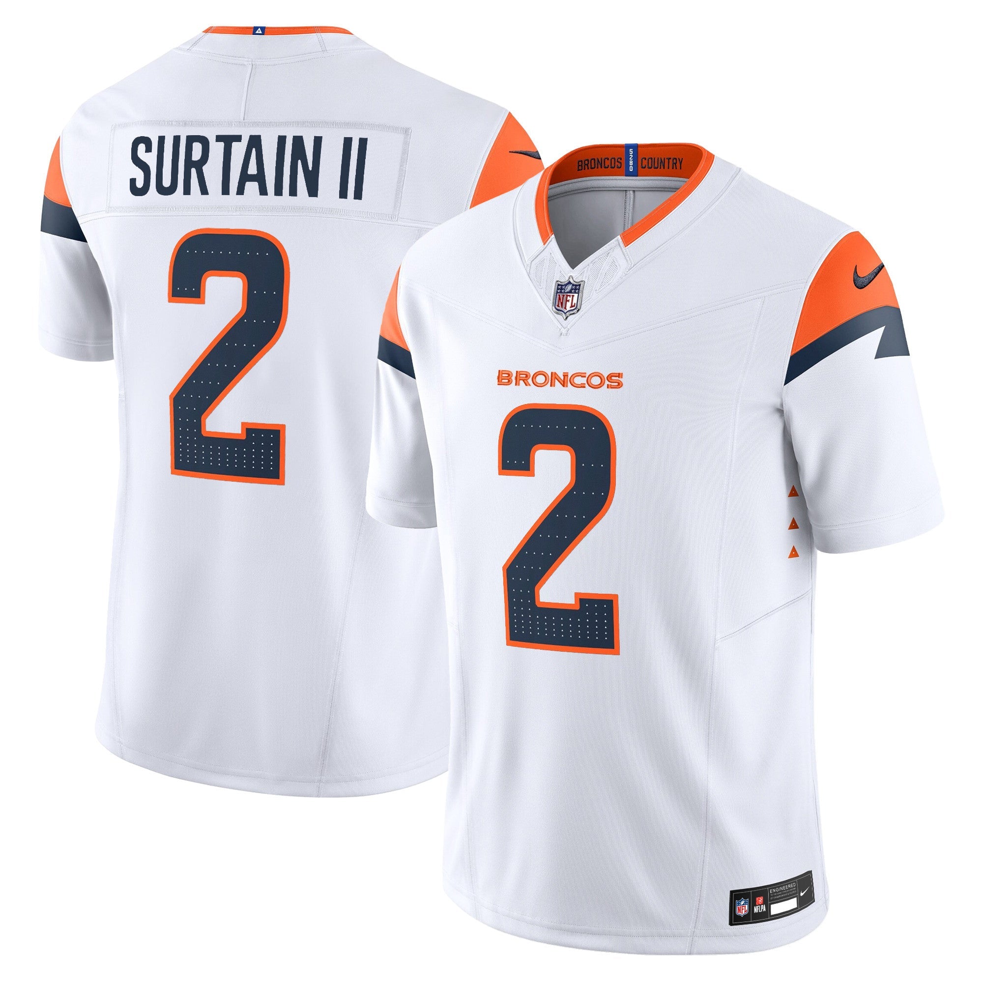 Denver Broncos 2024 Vapor Limited Jersey – All Stitched – White – Patrick Surtain II Jersey