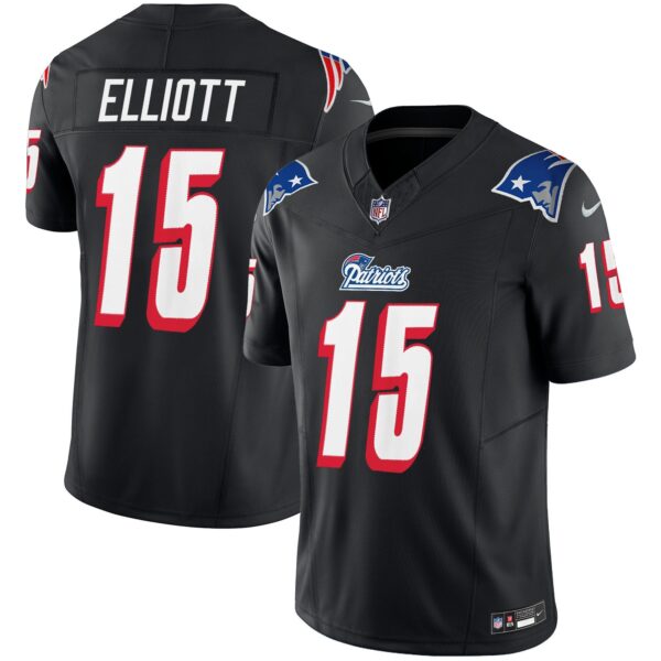 Patriots 1996 Throwback Limited Vapor Jersey – All Stitched – Black – Ezekiel Elliott Jersey