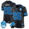 Detroit Lions 2024 Michigan & 90th Year Patch Vapor Jersey – All Stitched – Black – Jahmyr Gibbs Jersey