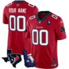 Houston Texans Hand Sign Throwing Up The H Vapor Custom Jersey – All Stitched – Red Jersey