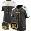 Packers 13 Time World Champions & Home Patch Gold Vapor Jersey V2 – All Stitched – Alternate – Brett Favre Jersey