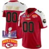 Chiefs Super Bowl LVIII & Back 2 Back Patch Vapor Custom Jersey – All Stitched – Red Alternate Jersey