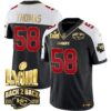 Chiefs Super Bowl LVIII & Back 2 Back Gold Patch Vapor Jersey – All Stitched – Black Alternate – Derrick Thomas Jersey