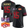 Chiefs Super Bowl LVIII & Back 2 Back Patch Vapor Jersey – All Stitched – Gold Trim – Patrick Mahomes Jersey