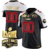 Chiefs Super Bowl LVIII & Back 2 Back Gold Patch Vapor Custom Jersey – All Stitched – Black Alternate Jersey