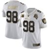 Raiders Inaugural Season Patch Gold & Split – All Stitched – White Gold – Maxx Crosby Jersey