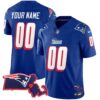 Patriots 1996 Throwback State Patch Vapor Custom Jersey – All Stitched – Royal Jersey