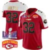 Chiefs Super Bowl LVIII & Back 2 Back Patch Vapor Jersey – All Stitched – Red Alternate – Nick Bolton Jersey