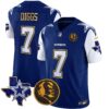 Cowboys Texas & John Madden Patch Gold Trim Vapor Jersey – All Stitched – Royal – Trevon Diggs Jersey