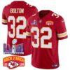 Chiefs Super Bowl LVIII & Back 2 Back Patch Vapor Jersey – All Stitched – Red – Nick Bolton Jersey