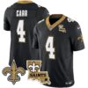 Saints Vapor Limited Jersey – New Orleans Patch – All Stitched – Black – Derek Carr Jersey
